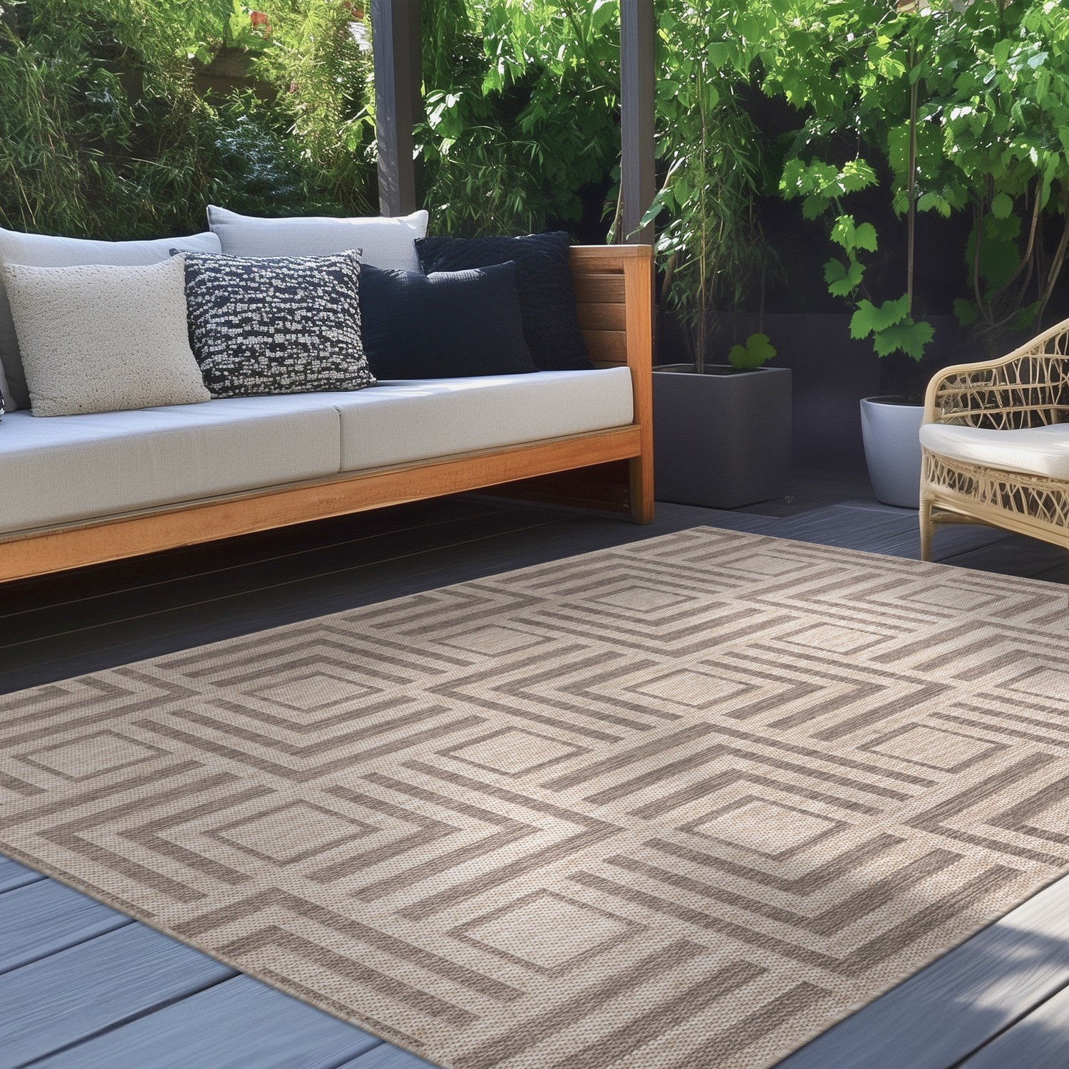 120 x 170 cm / Taupe - Billede 3
