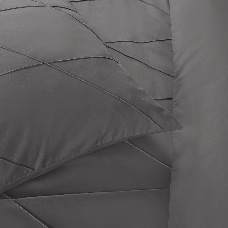 Dynebetræk: 135x135 cm - Pudebetræk: 80x80 cm / Grå - Billede 3