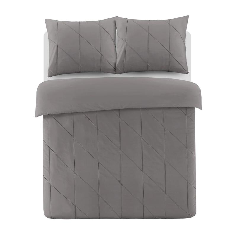 Dynebetræk: 135x135 cm - Pudebetræk: 80x80 cm / Grå - Billede 1
