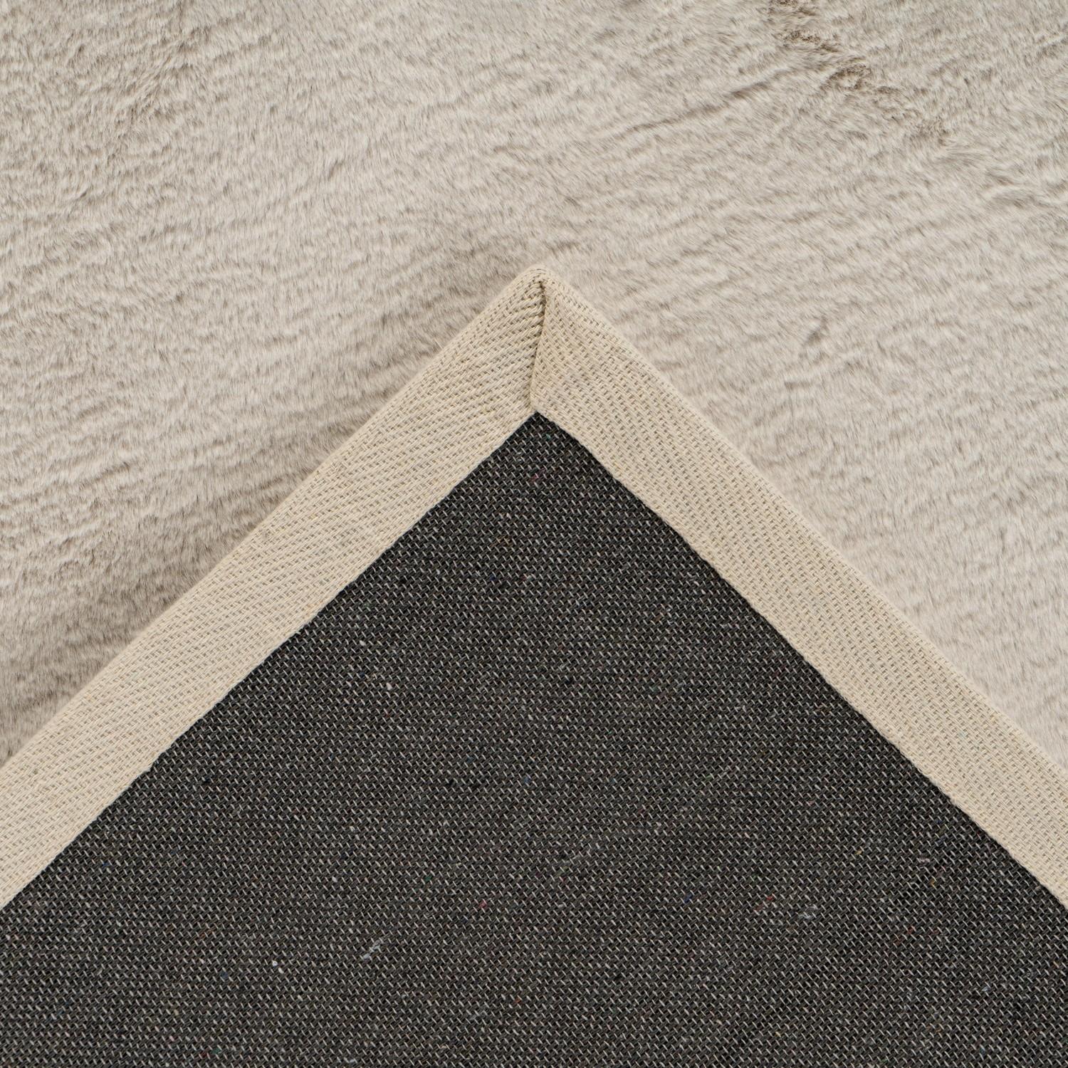 Rund / Creme / 120x120 cm - Billede 5