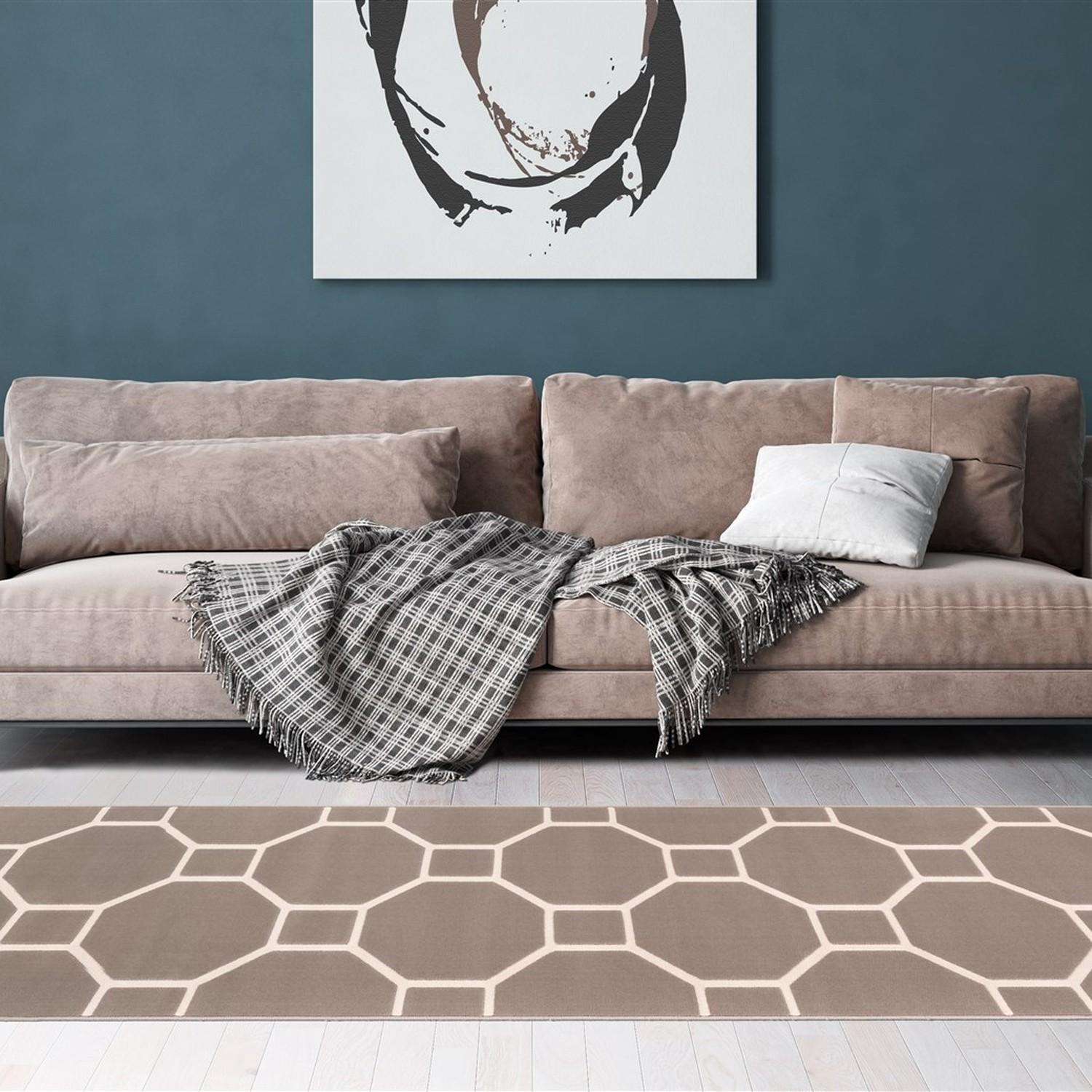 Løber / Taupe / Elfenben / 80x300 cm - Billede 2
