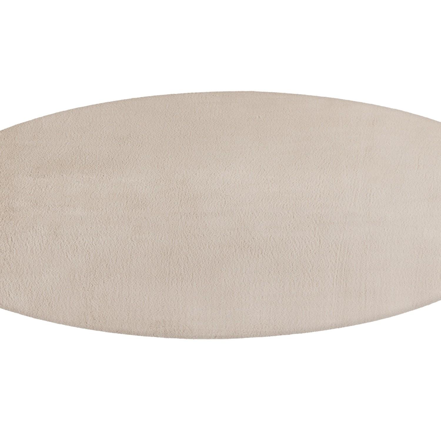 Rund / Creme / 120x120 cm - Billede 2